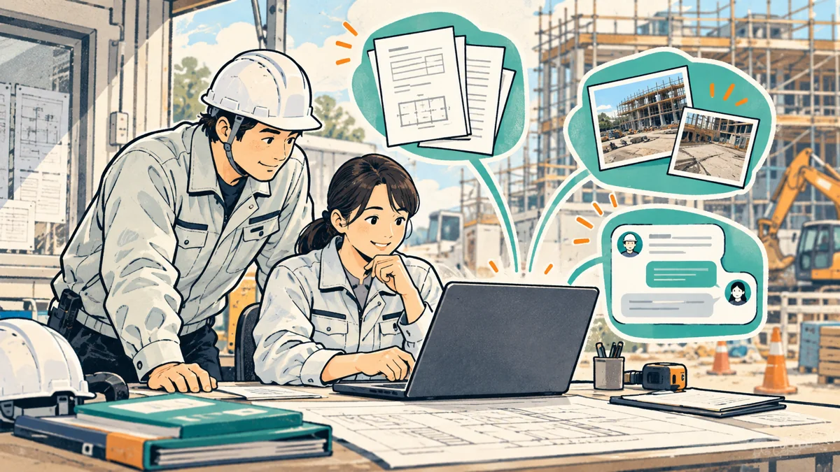 KANNAを検討する業務:案件ごとに写真・資料・連絡をまとめる
