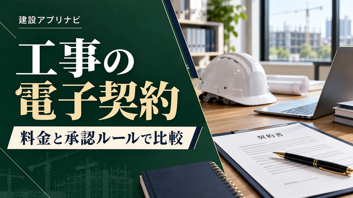 建設業の電子契約アプリ比較｜工事契約・追加変更・送信料まで確認する