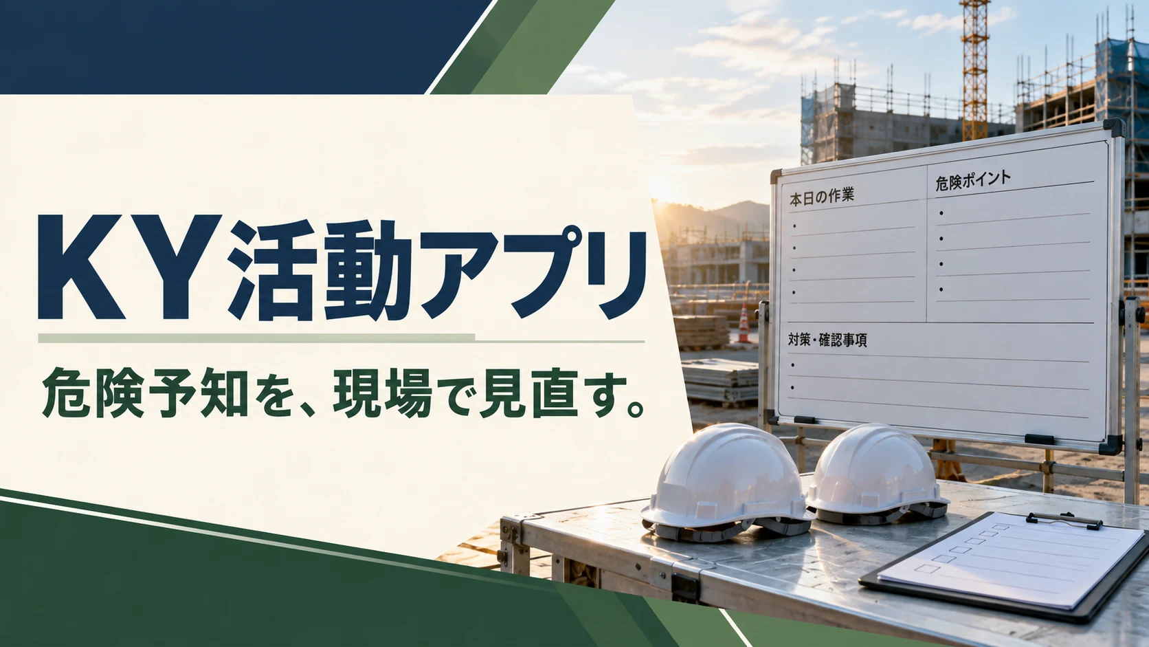 建設現場のKY活動アプリ比較|危険予知を形だけにしない選び方の説明用イメージ
