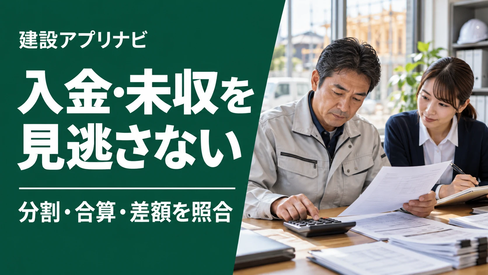 建設業の入金・未収管理アプリ4選｜合算・分割入金・差額・期日で比較