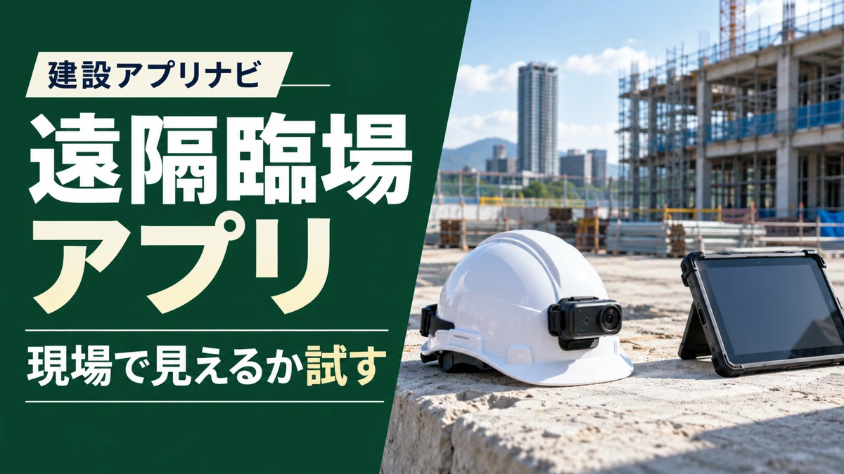建設業の遠隔臨場アプリ比較|移動を減らす前に映像・通信・記録を確認