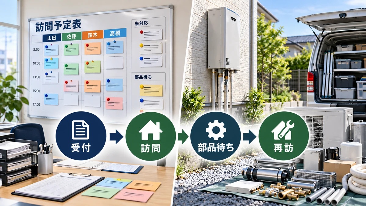 プロワンを検討する業務:訪問予定と顧客・案件・機器を整理する